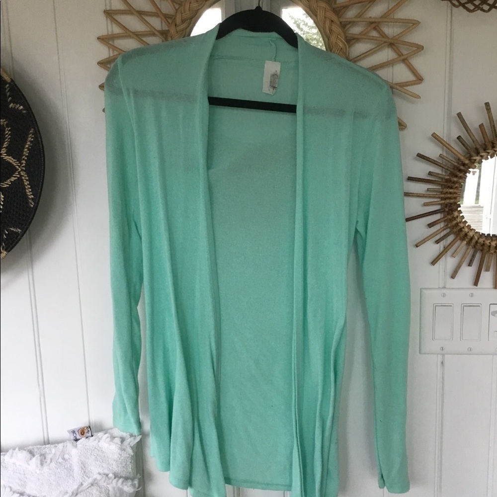 Sea foam green lightweight cardigan